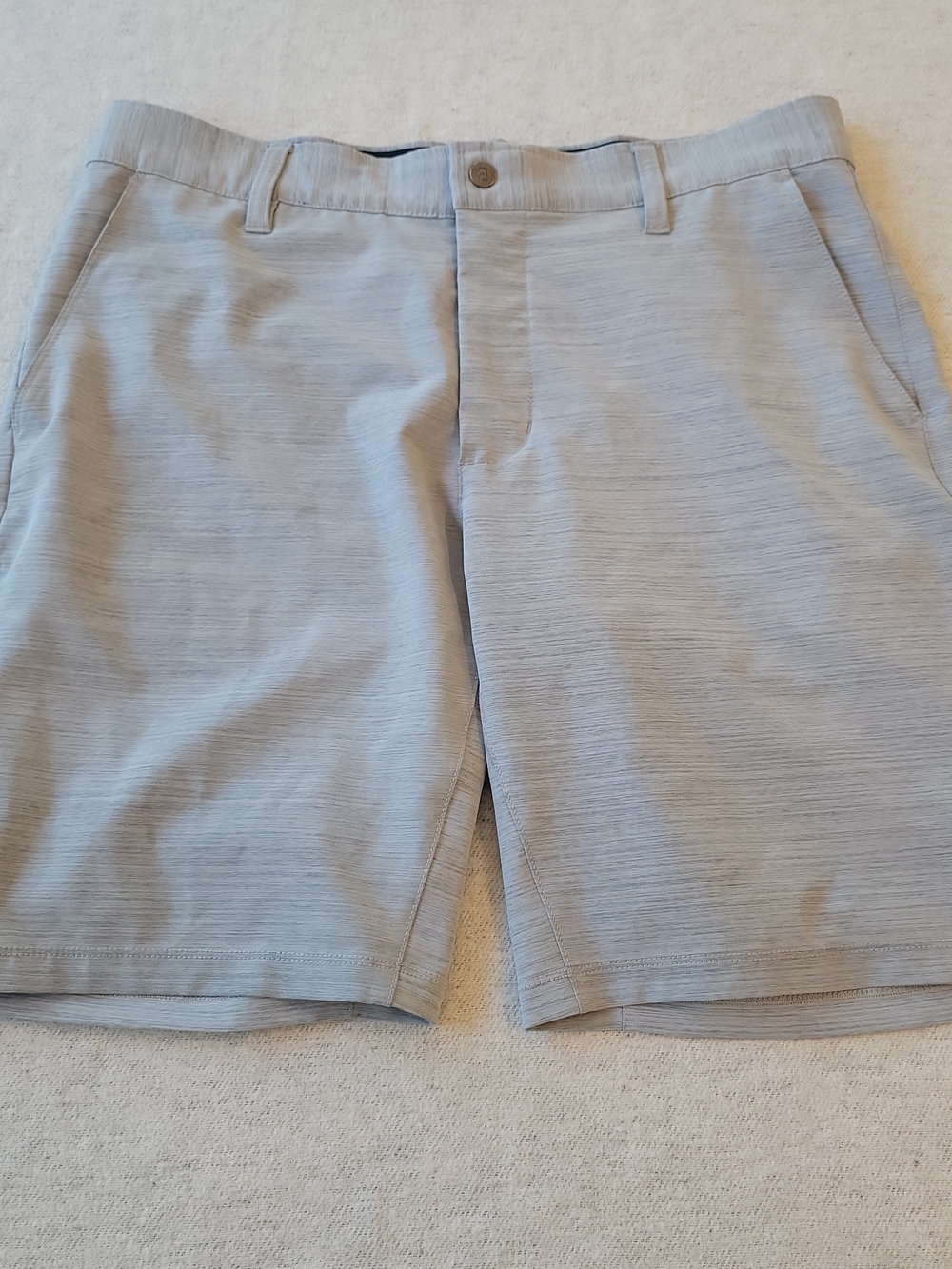 BYLT Kinetic Shorts Mens Large Gray Premium Basics Golf Chino Stretch 9" Inseam